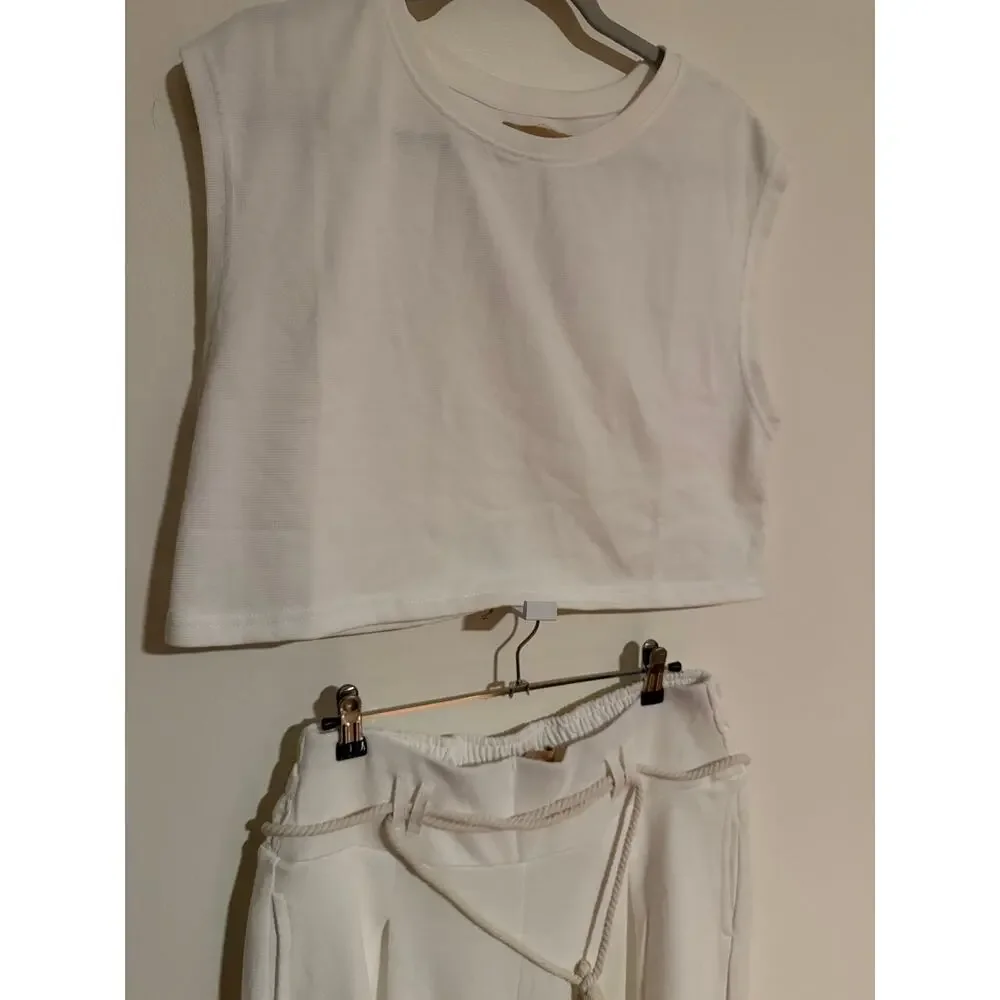 Free People Kora Wide-Leg Pant Set, NWT, Size S